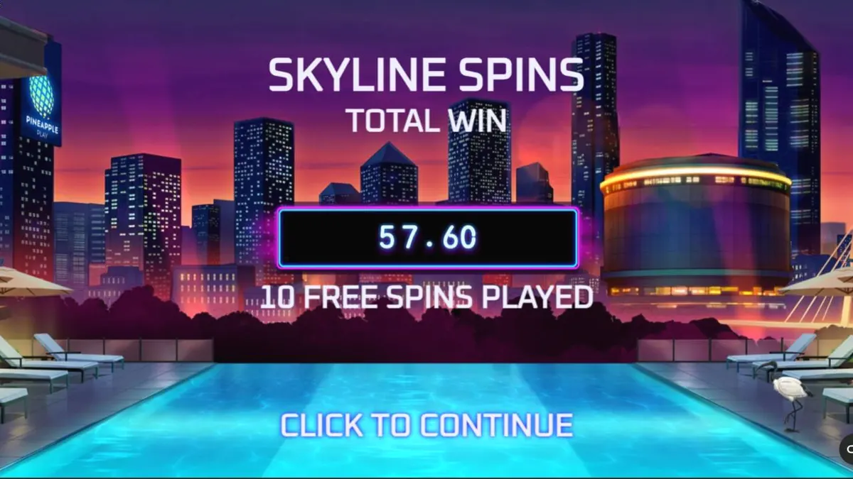 Visual neon e luxuoso do slot Midnight Mirage com tema de rooftop bar